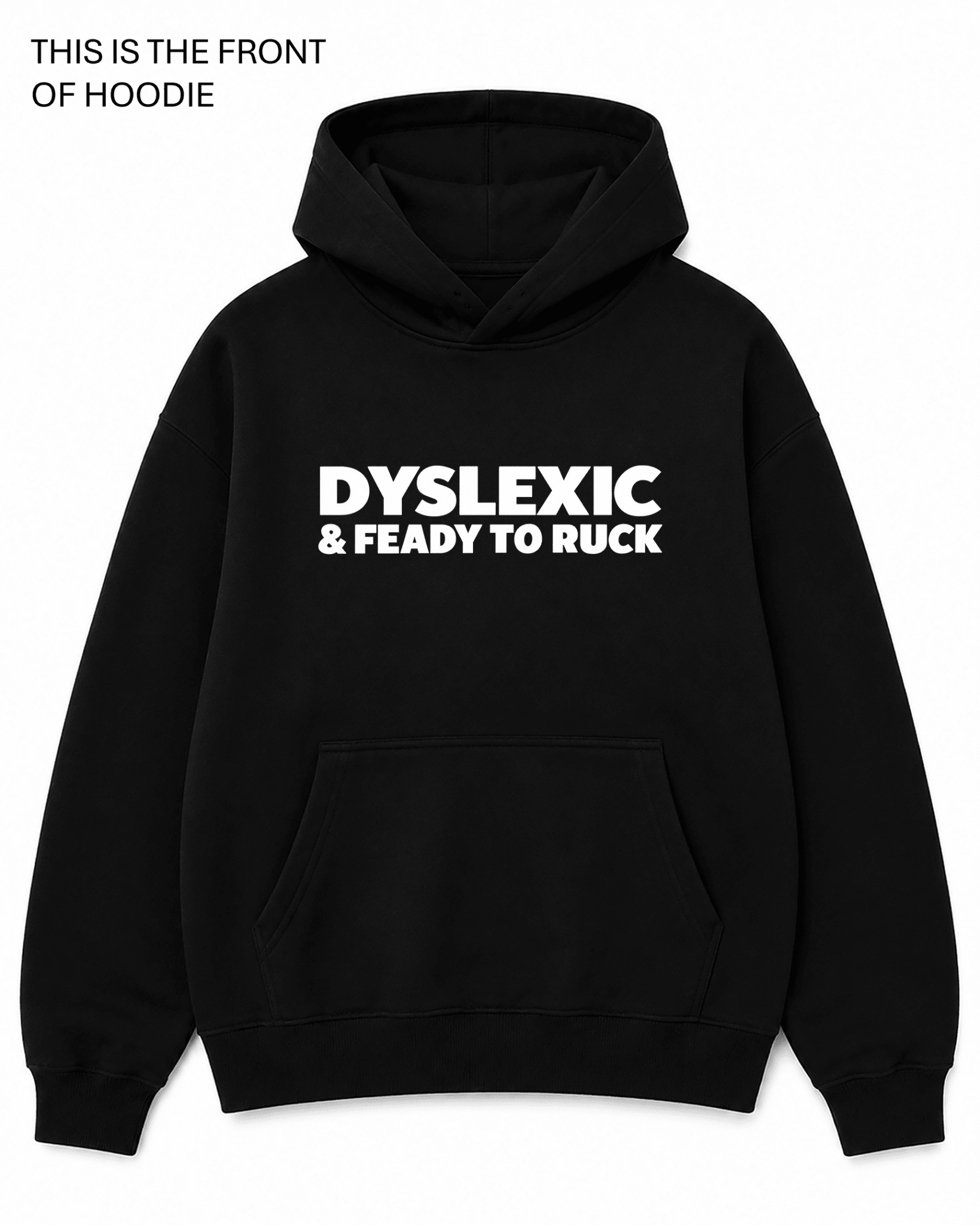 Dyslexic Crewneck Graphic Hoodie - Built Different Goods
