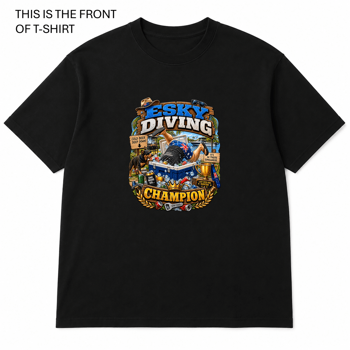 Esky Diving Champion Graphic T-Shirt - Built Different Goods