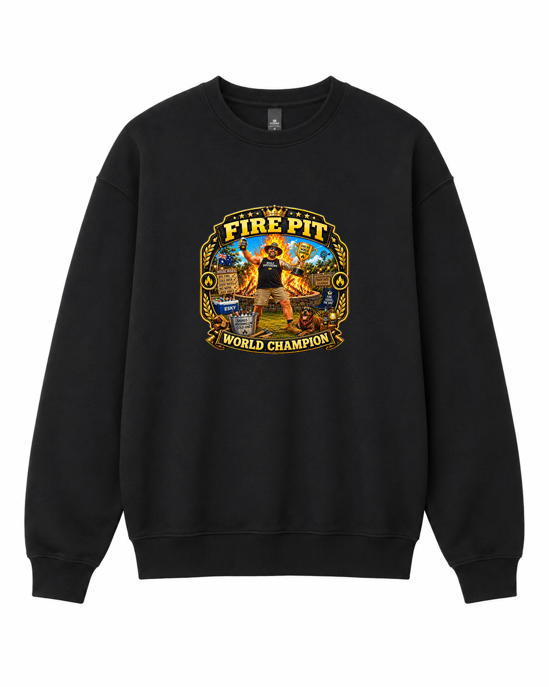 Firepit World Champion Crewneck Sweatshirt - Built Different Goods