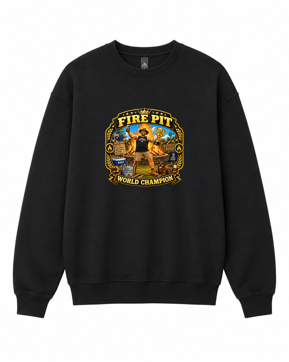 Firepit World Champion Crewneck Sweatshirt - Built Different Goods