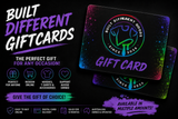 Built Different Goods digital gift card. The perfect gift for custom printed hoodies, T-shirts, tumblers, mugs, stubby holders and more.