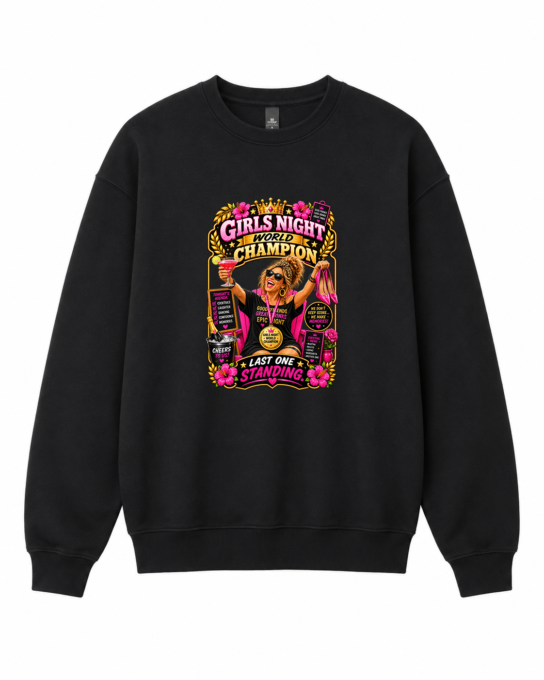Girl's Night World Champion Crewneck Sweatshirt - Built Different Goods