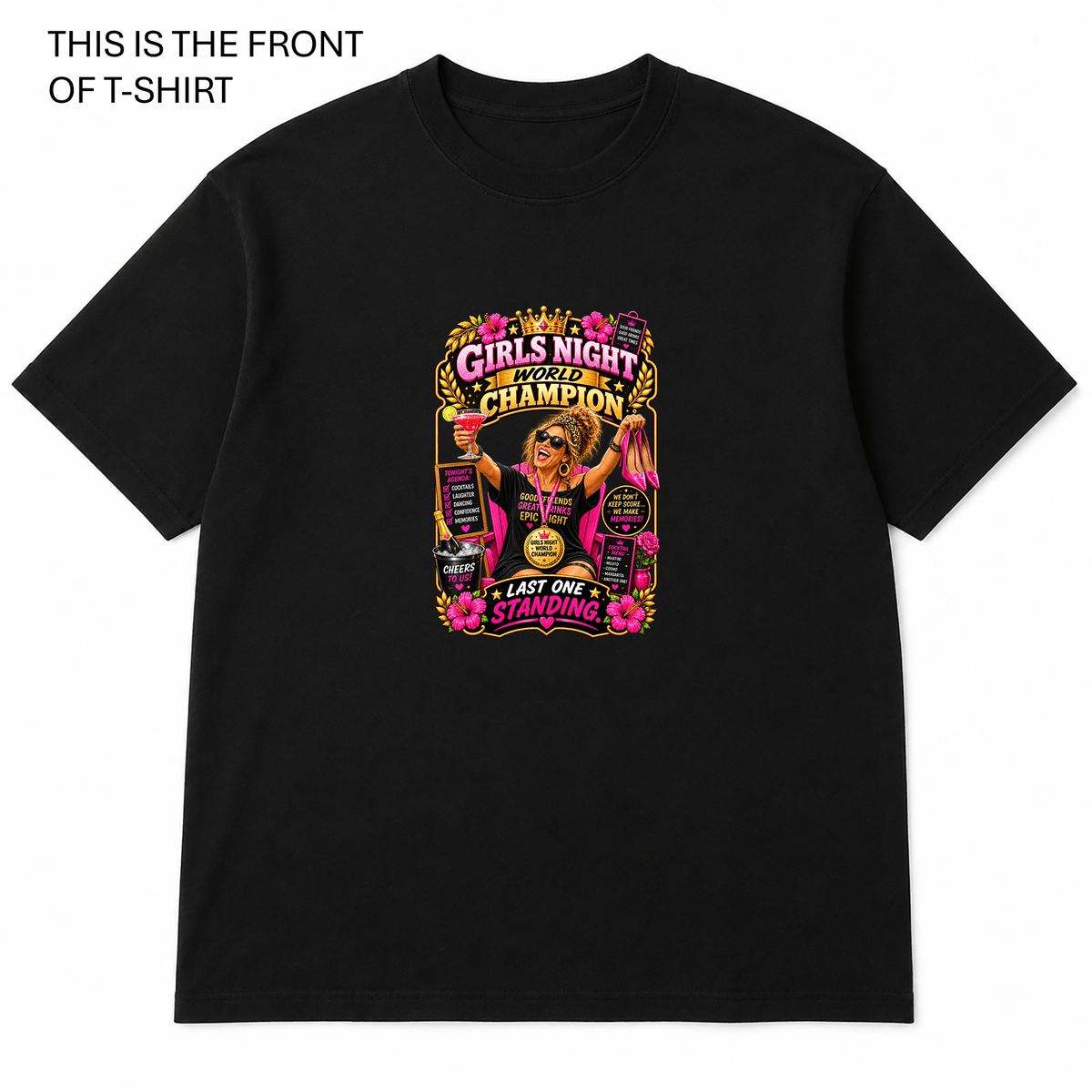 Girl's Night World Champion Graphic T-Shirt - Built Different Goods