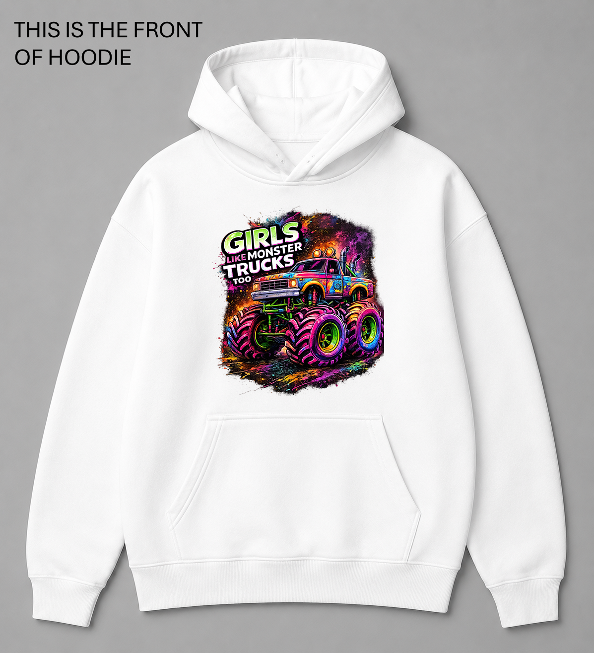BDG Graphic Hoodie - Girls like Monster Trucks Too