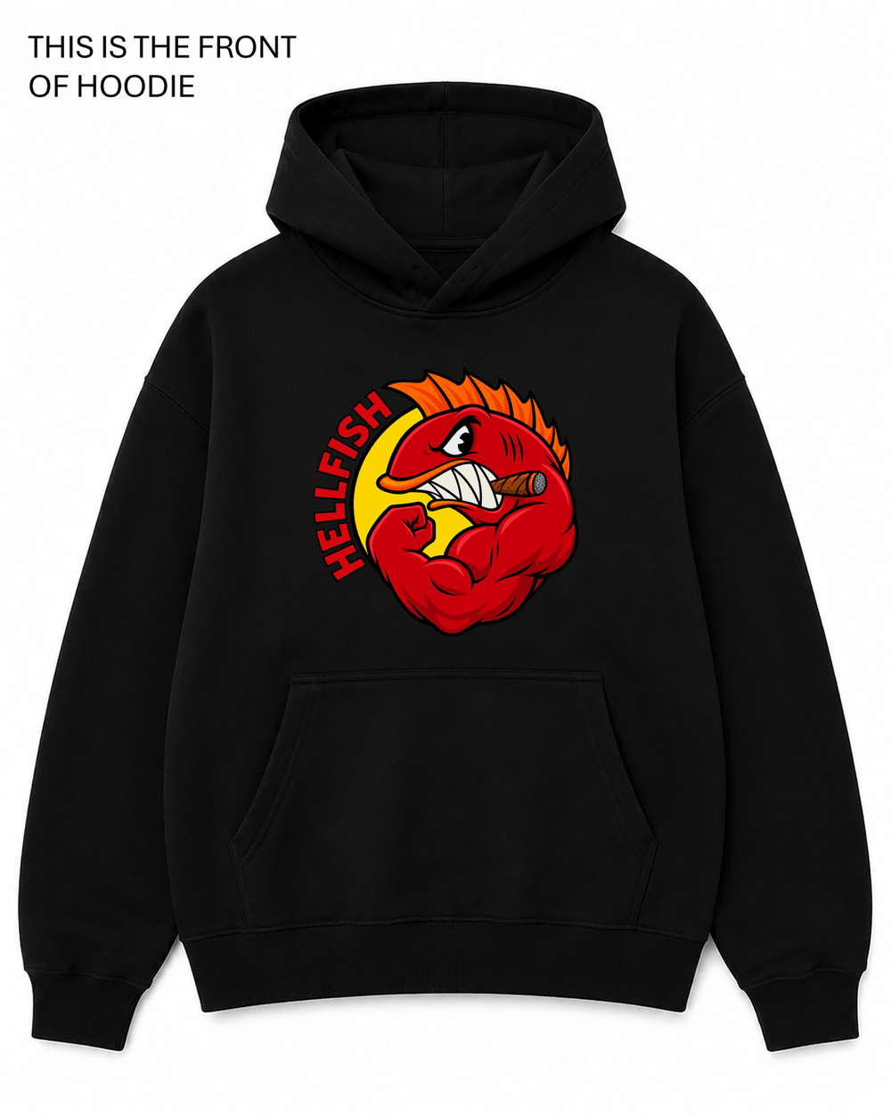 Hell Fish Graphic Hoodie - Built Different Goods