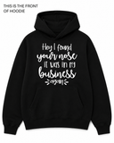 Premium graphic hoodie featuring the funny hey i found your nose design by Built Different Goods. Comfortable everyday hoodie available in sizes S to True 5XL.