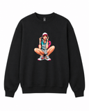 Hip Hop Girl Graphic Crewneck Sweatshirt - Built Different Goods