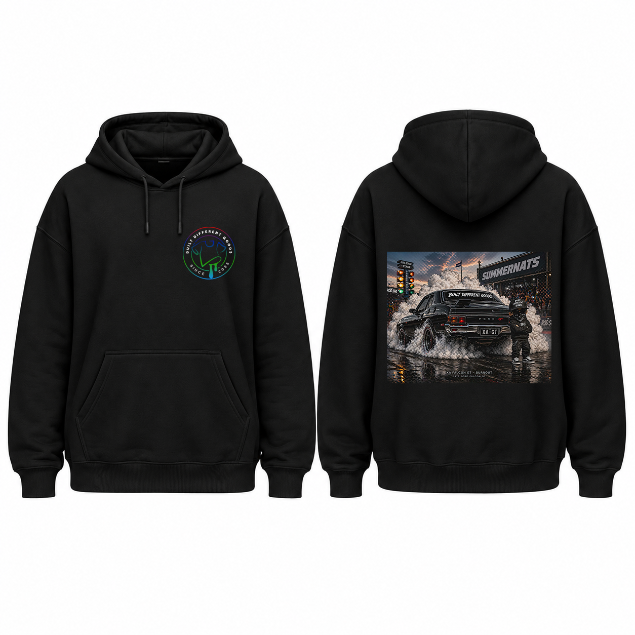 BDG Graphic Hoodie - Ford XA GT Black