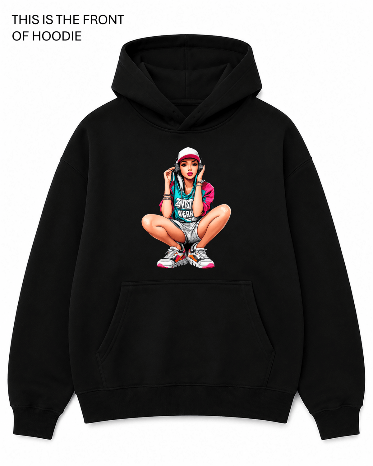 Hip Hop Girl Graphic Hoodie - Built Different Goods