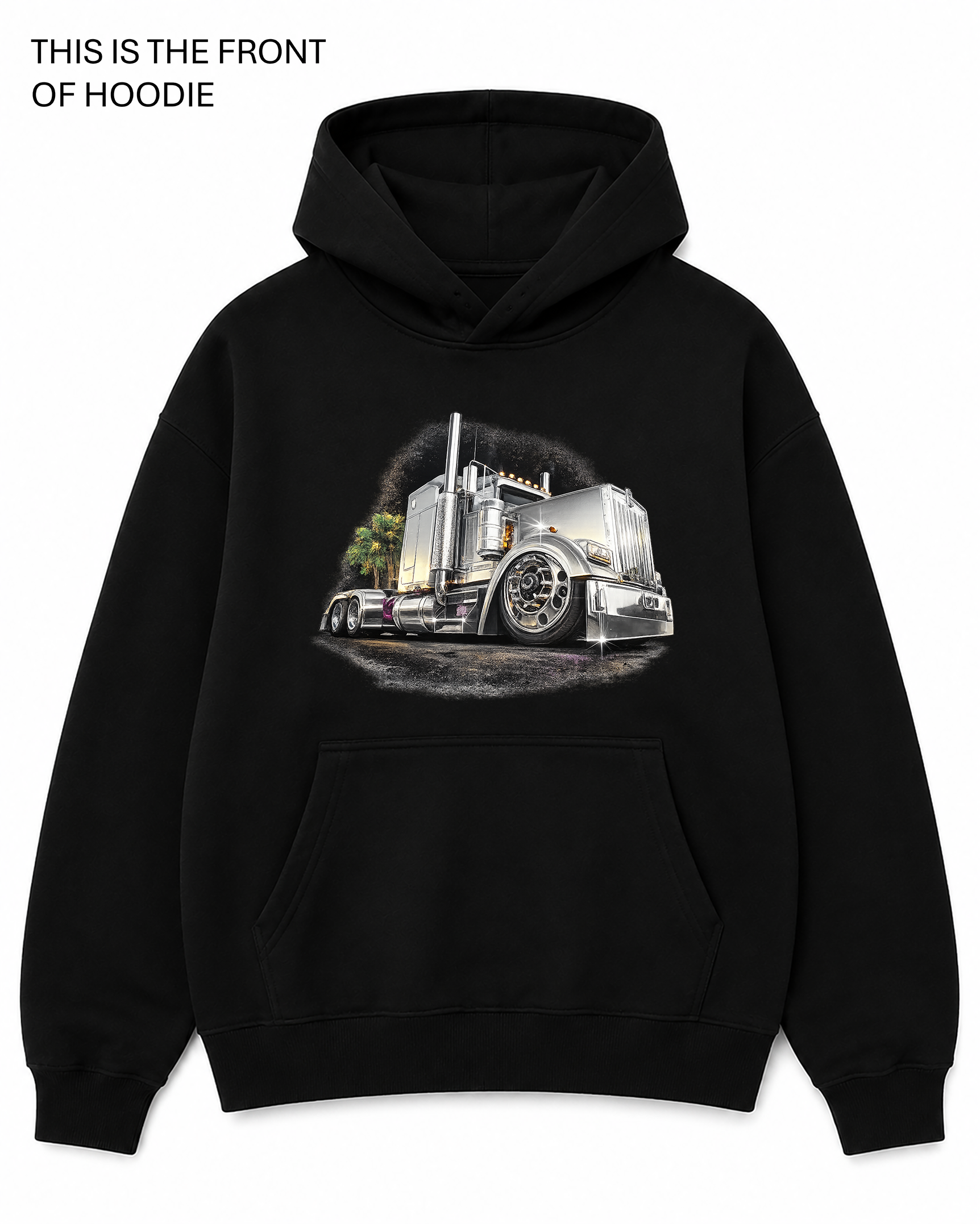 BDG Graphic Hoodie - Kenworth - Silver