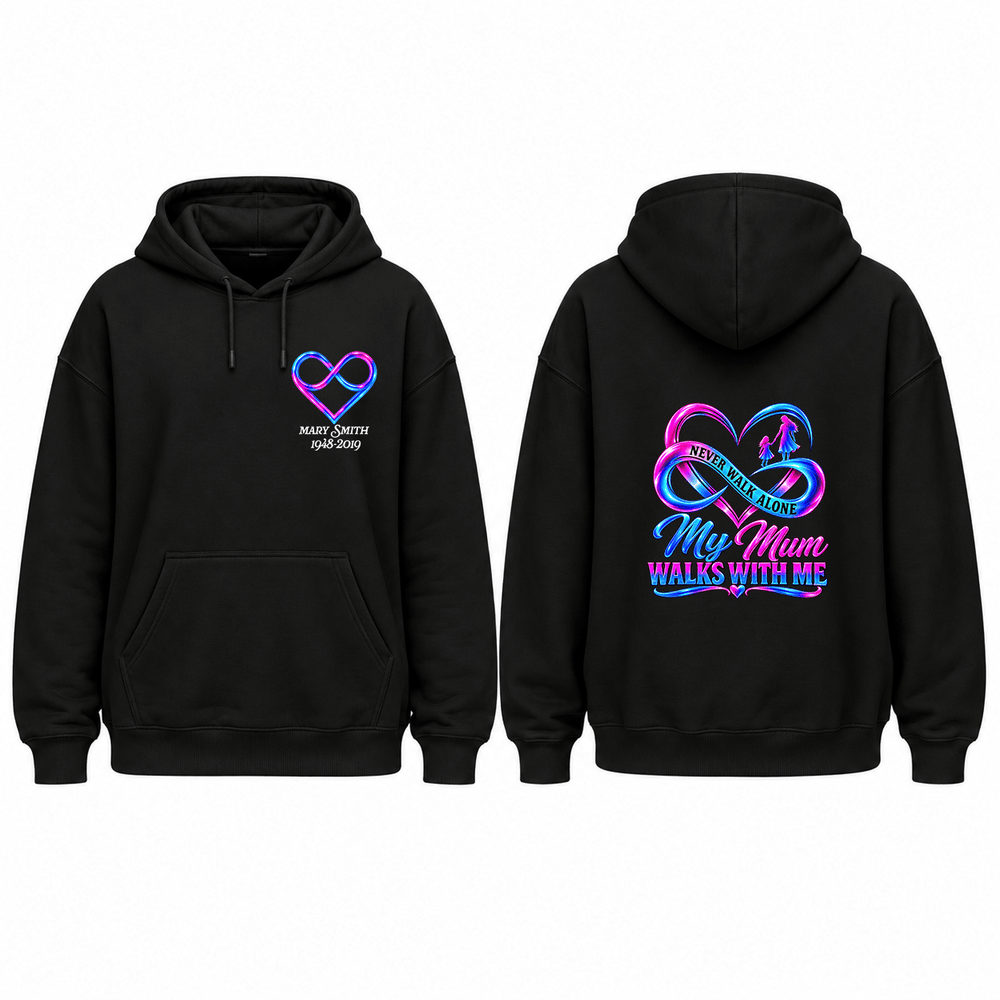 BDG Graphic Hoodie - My Mum Walks With Me - Built Different Goods