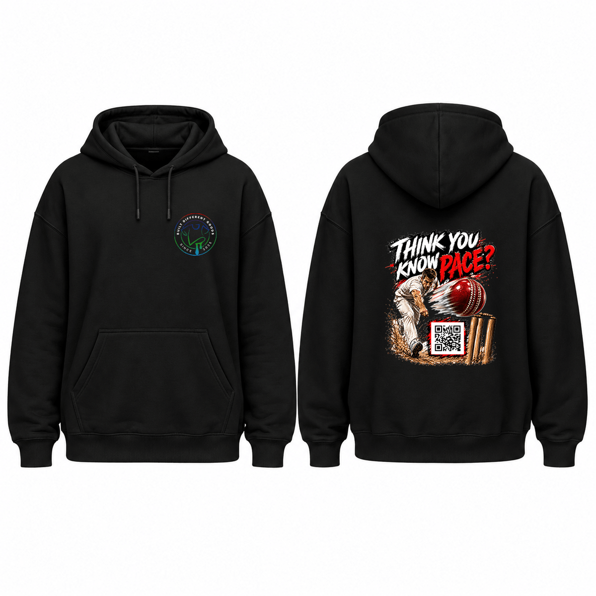 Cricket - QR Think you Know Pace? Graphic Hoodie - Built Different Goods