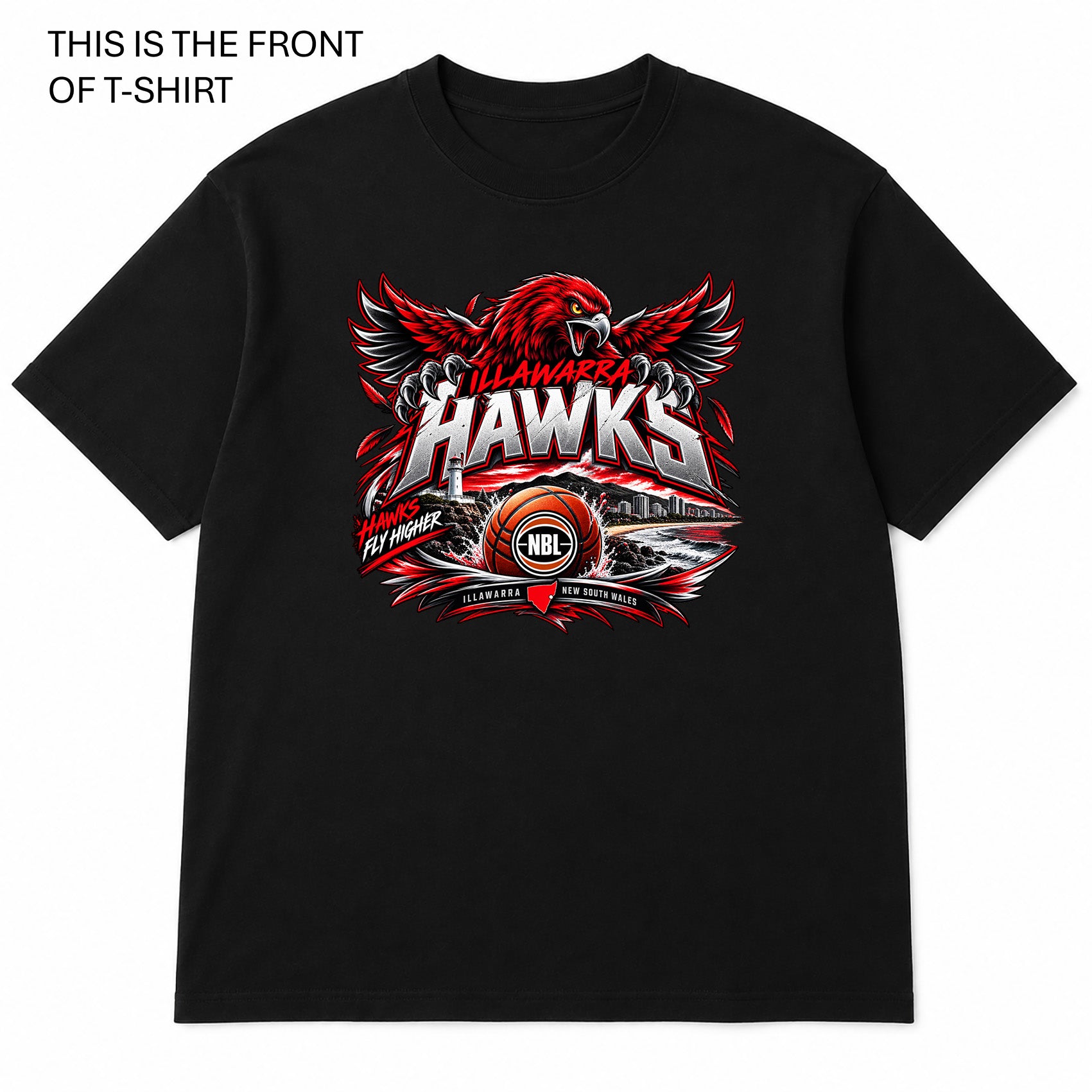 Illawarra Hawks NBL Graphic T-Shirt - Built Different Goods