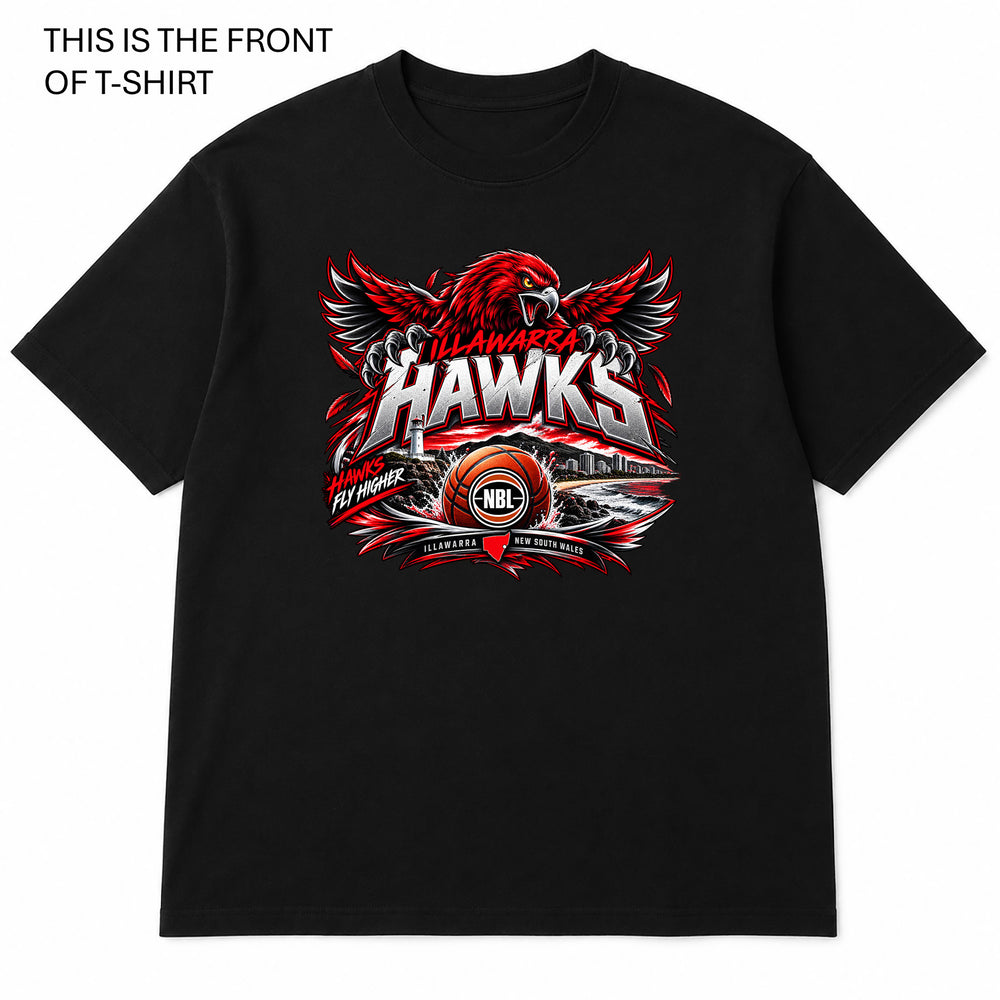 Illawarra Hawks NBL Graphic T-Shirt - Built Different Goods