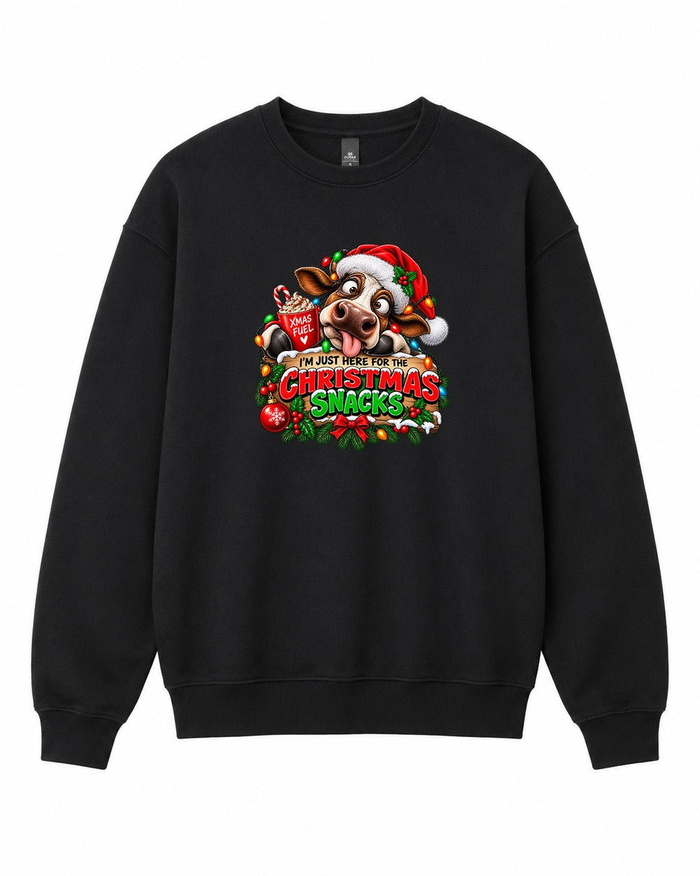 I'm Just Here for the Christmas Snacks Graphic Crewneck Sweatshirt - Built Different Goods