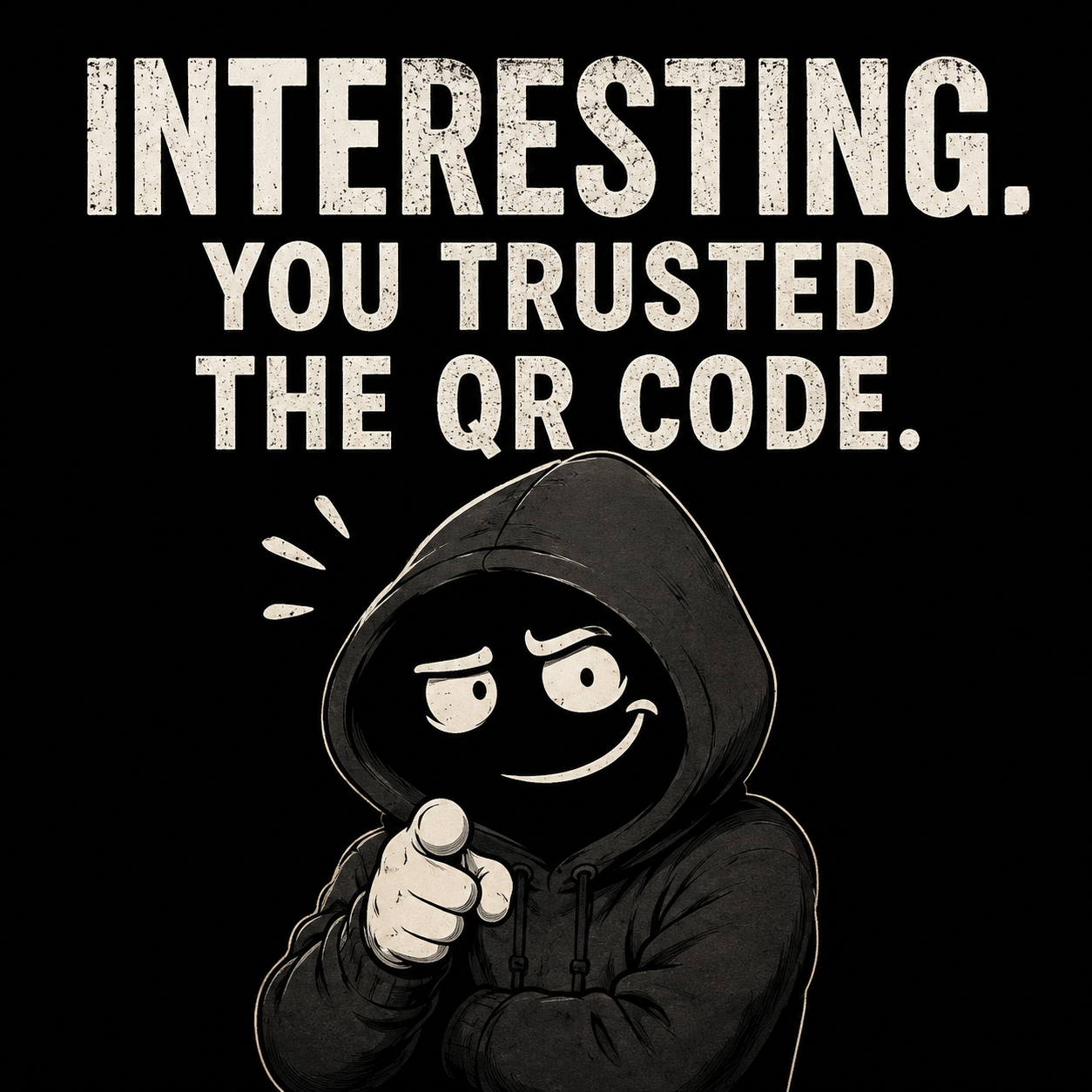 BDG Zip Up Hoodie - QR - Scan if You Have Trust Issues