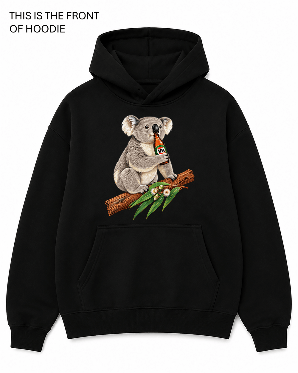 Koala Sipping Beer Graphic Hoodie - Built Different Goods