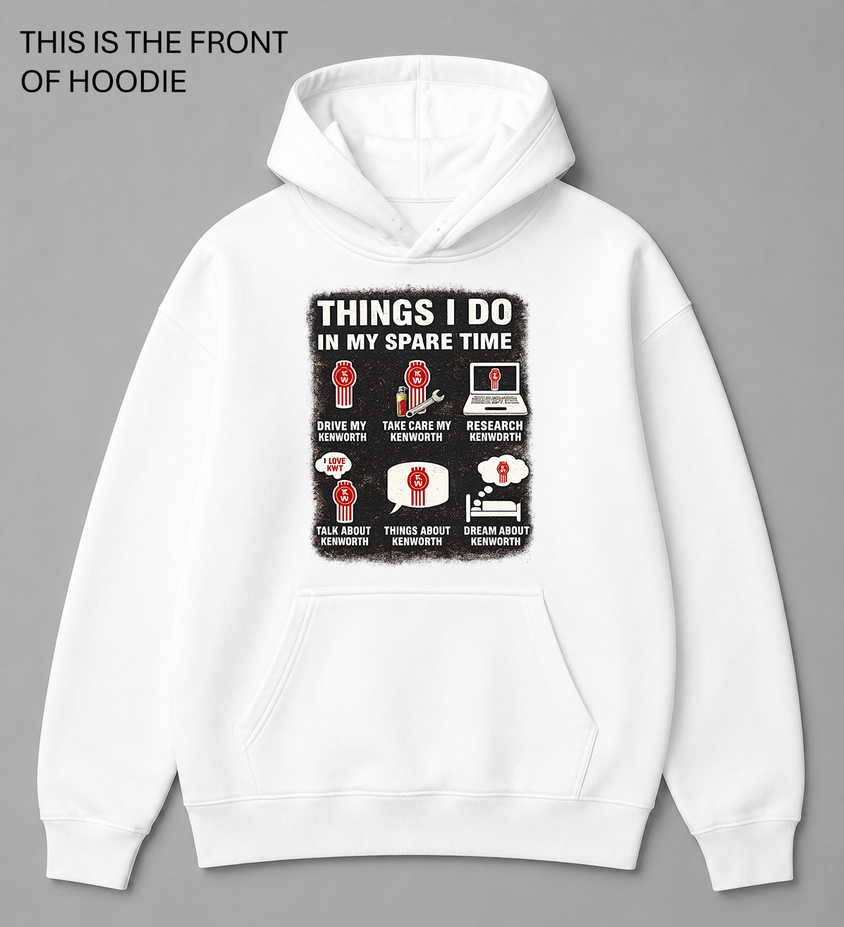 BDG Graphic Hoodie -Kenworth spare time