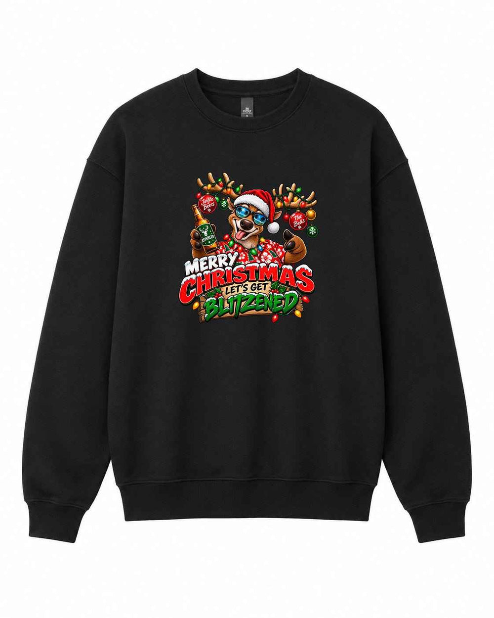 Let's Get Blitzened Graphic Crewneck Sweatshirt