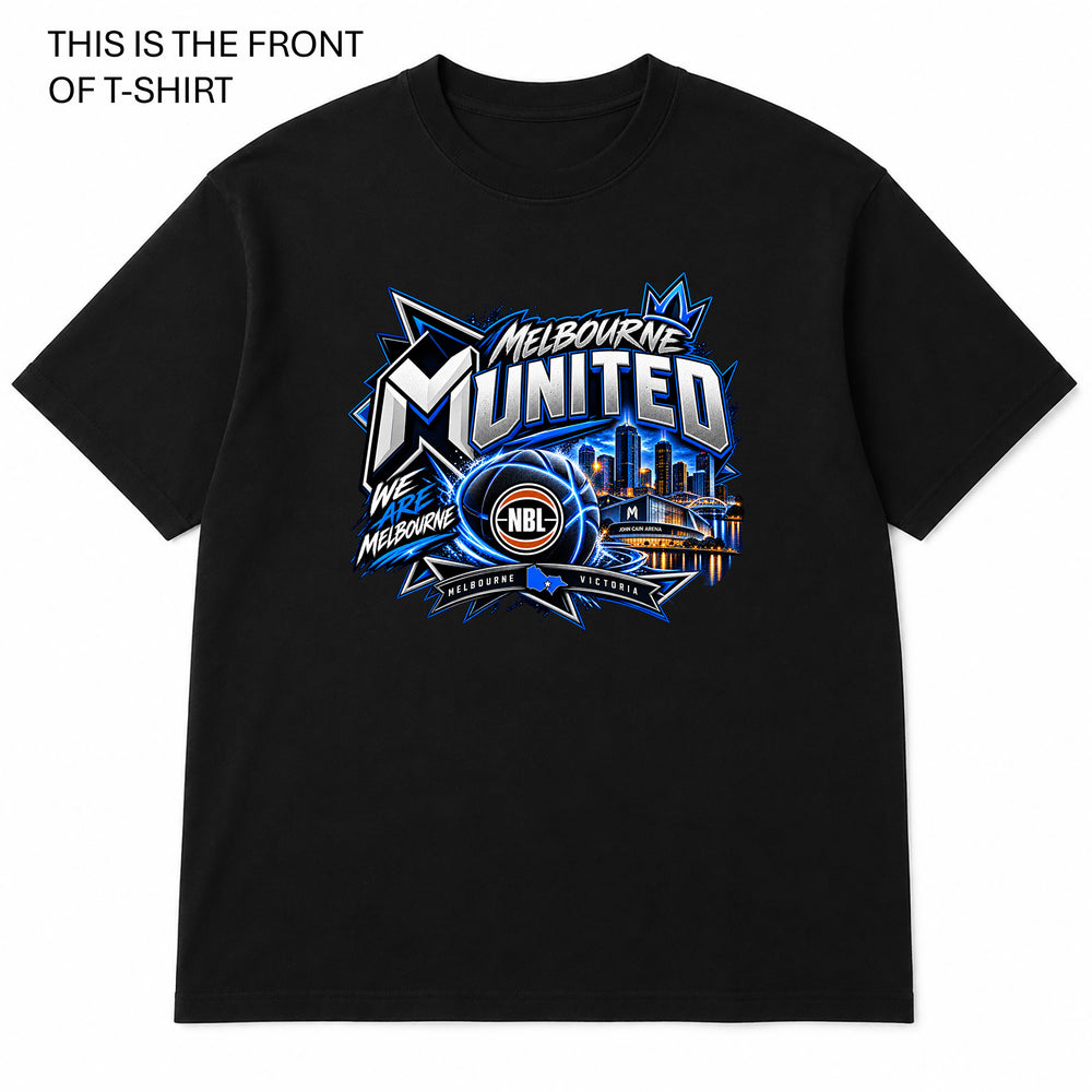 Melbourne United NBL Graphic T-Shirt - Built Different Goods
