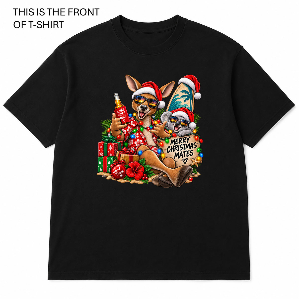 Merry Christmas Mates Graphic T-Shirt - Built Different Goods