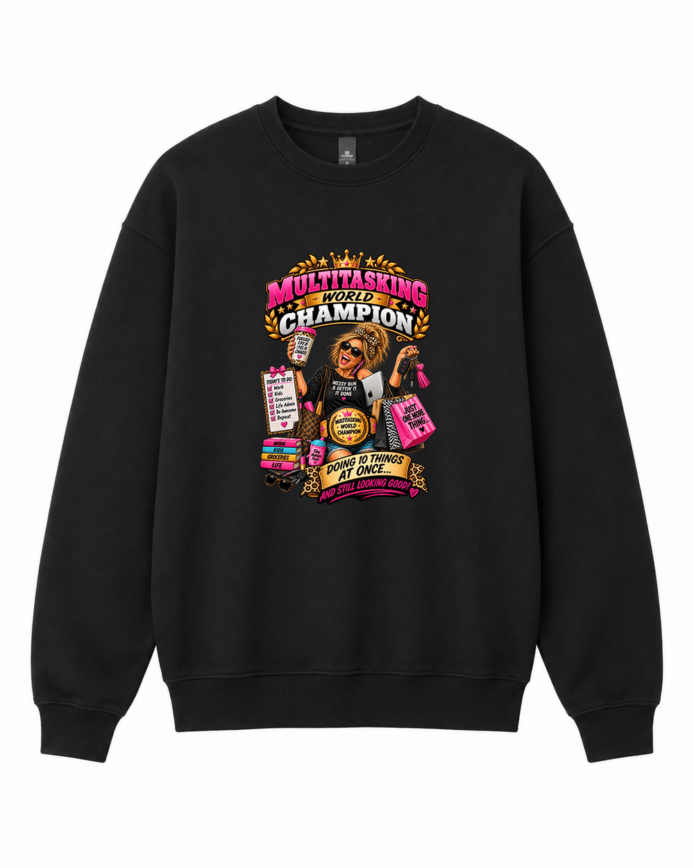 Multitasking World Champion Crewneck Sweatshirt - Built Different Goods