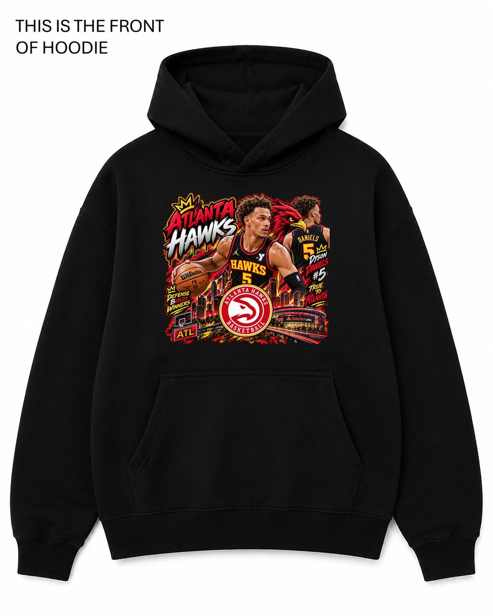 NBA Atlanta Hawks Graphic Hoodie - Built Different Goods