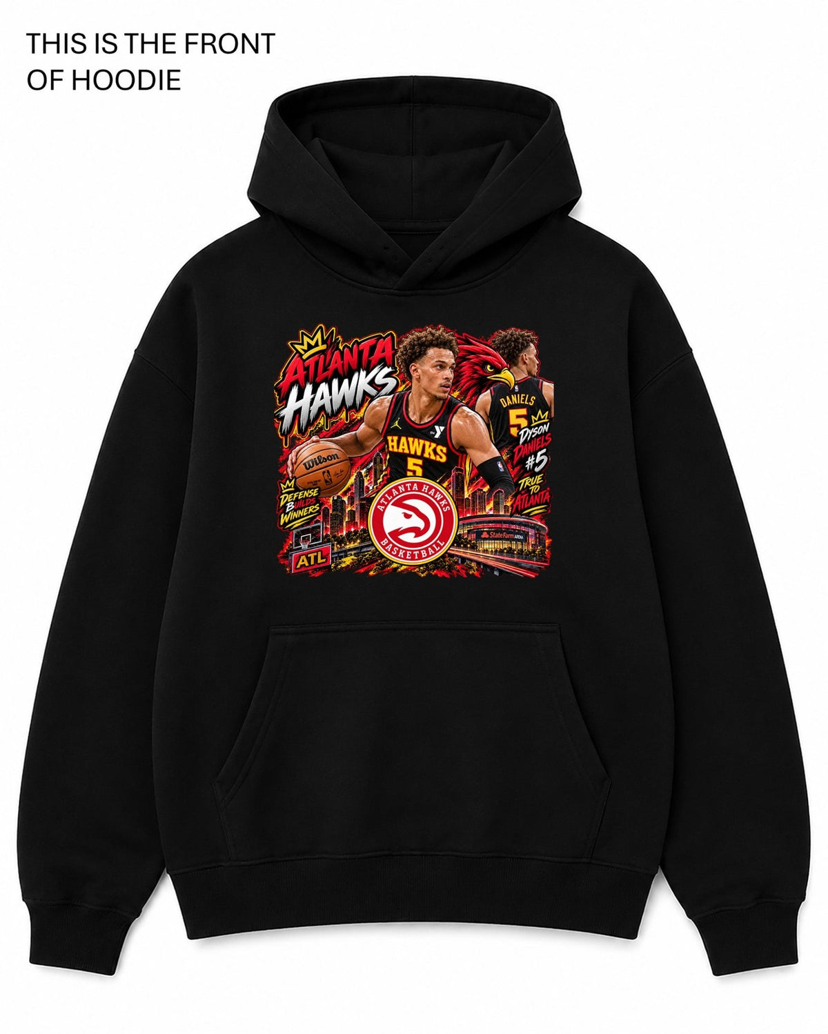 NBA Atlanta Hawks Graphic Hoodie - Built Different Goods