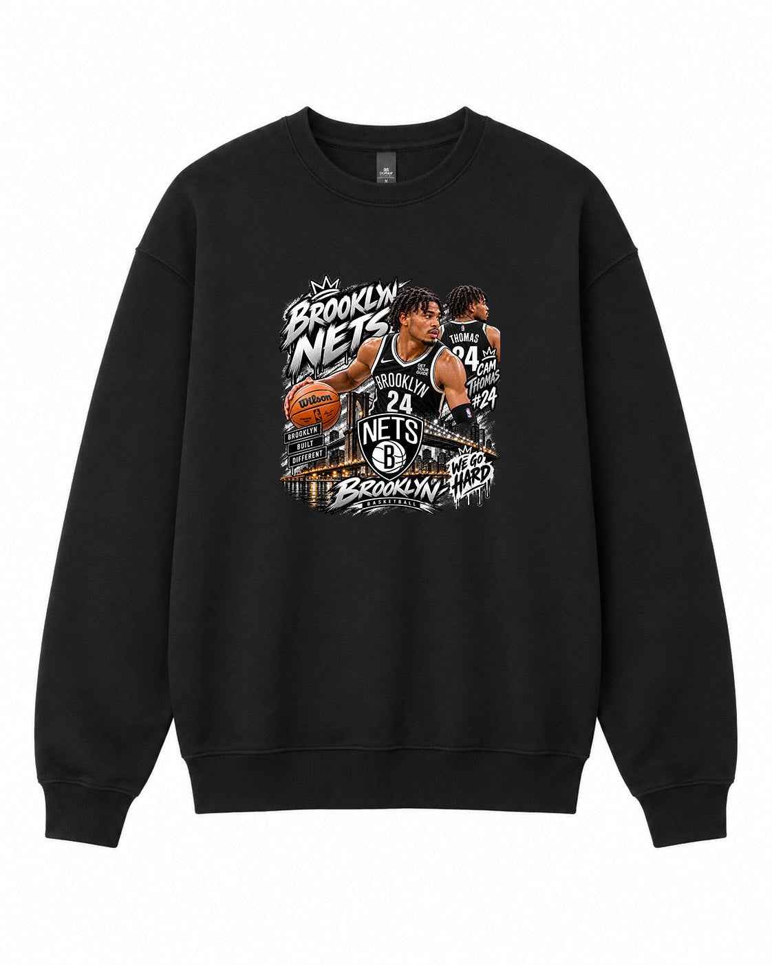 NBA Brooklyn Nets Graphic Crewneck Sweatshirt