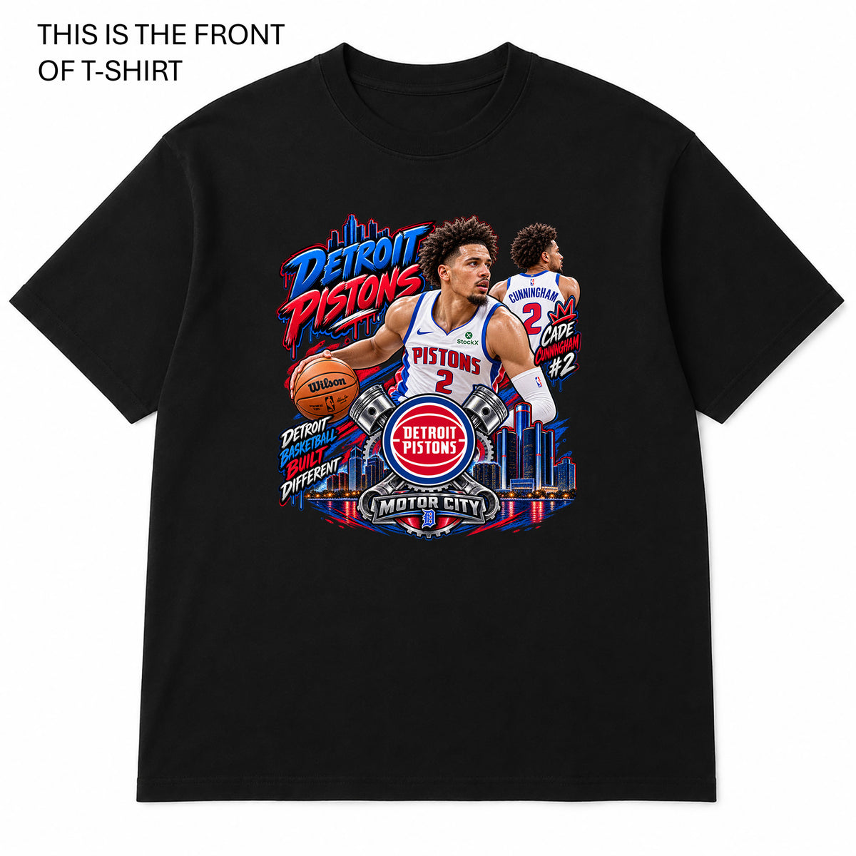 NBA Detroit Pistons Graphic T-Shirt - Built Different Goods