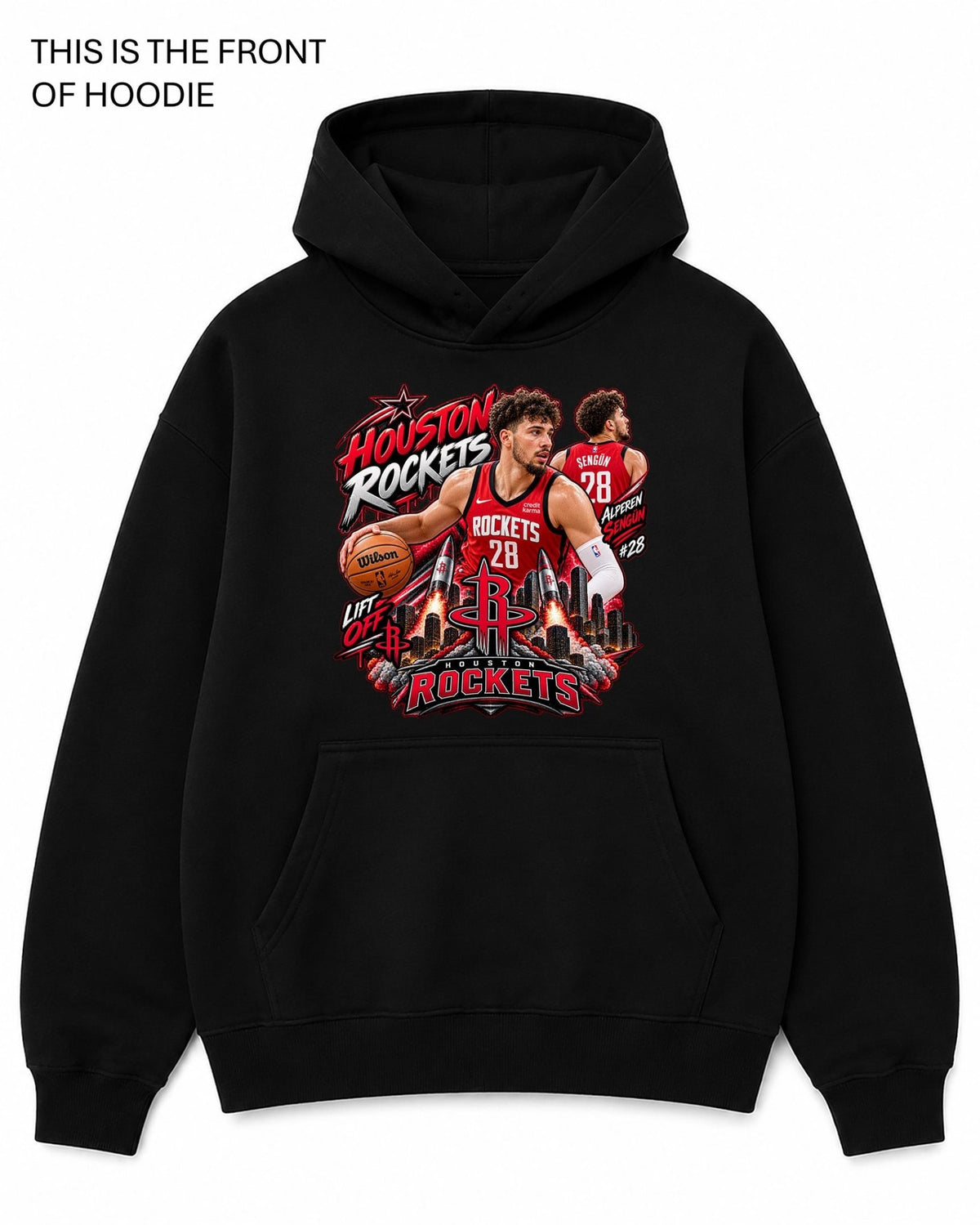 NBA Houston Rockets Graphic Hoodie - Built Different Goods