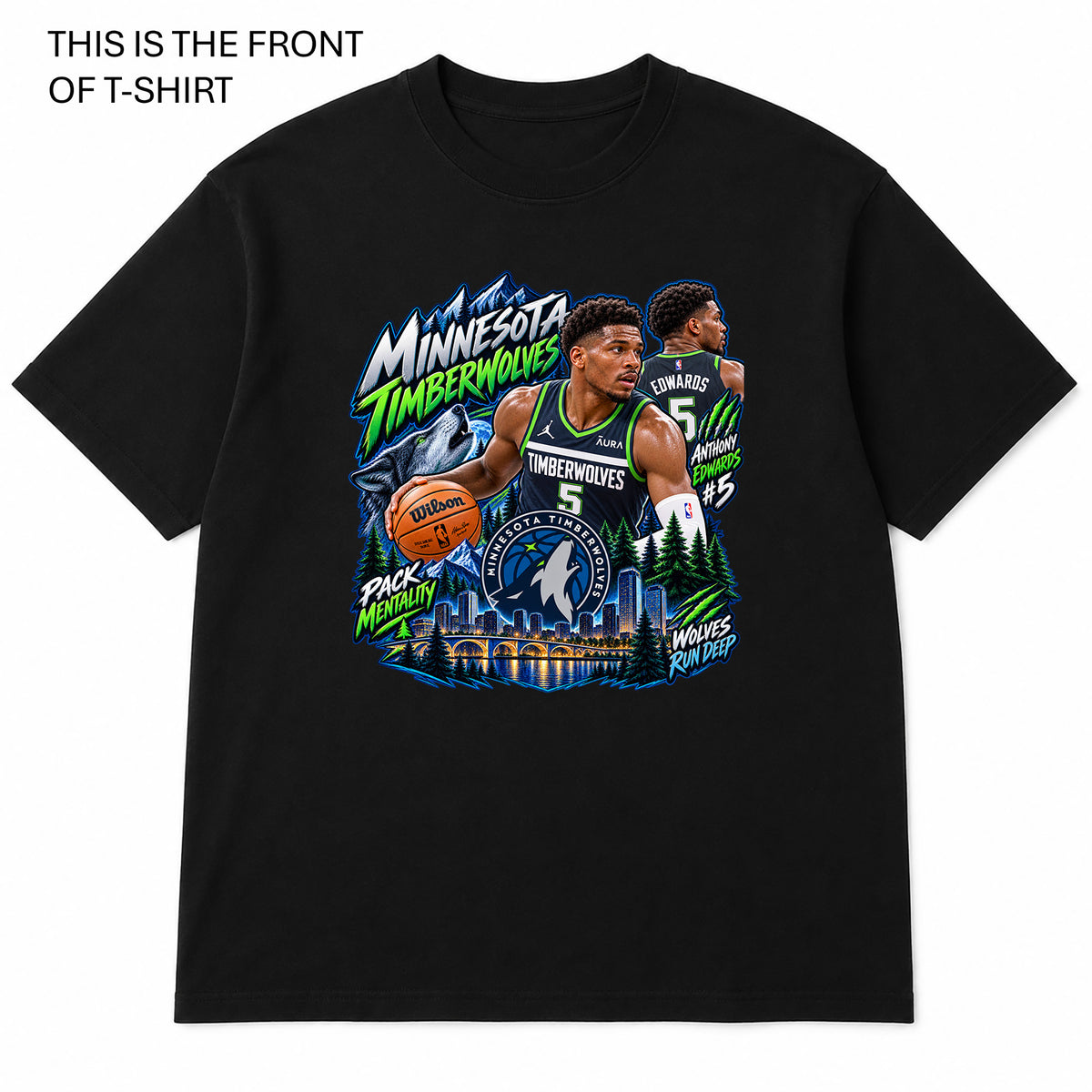 NBA Minnesota Timberwolves Graphic T-Shirt - Built Different Goods