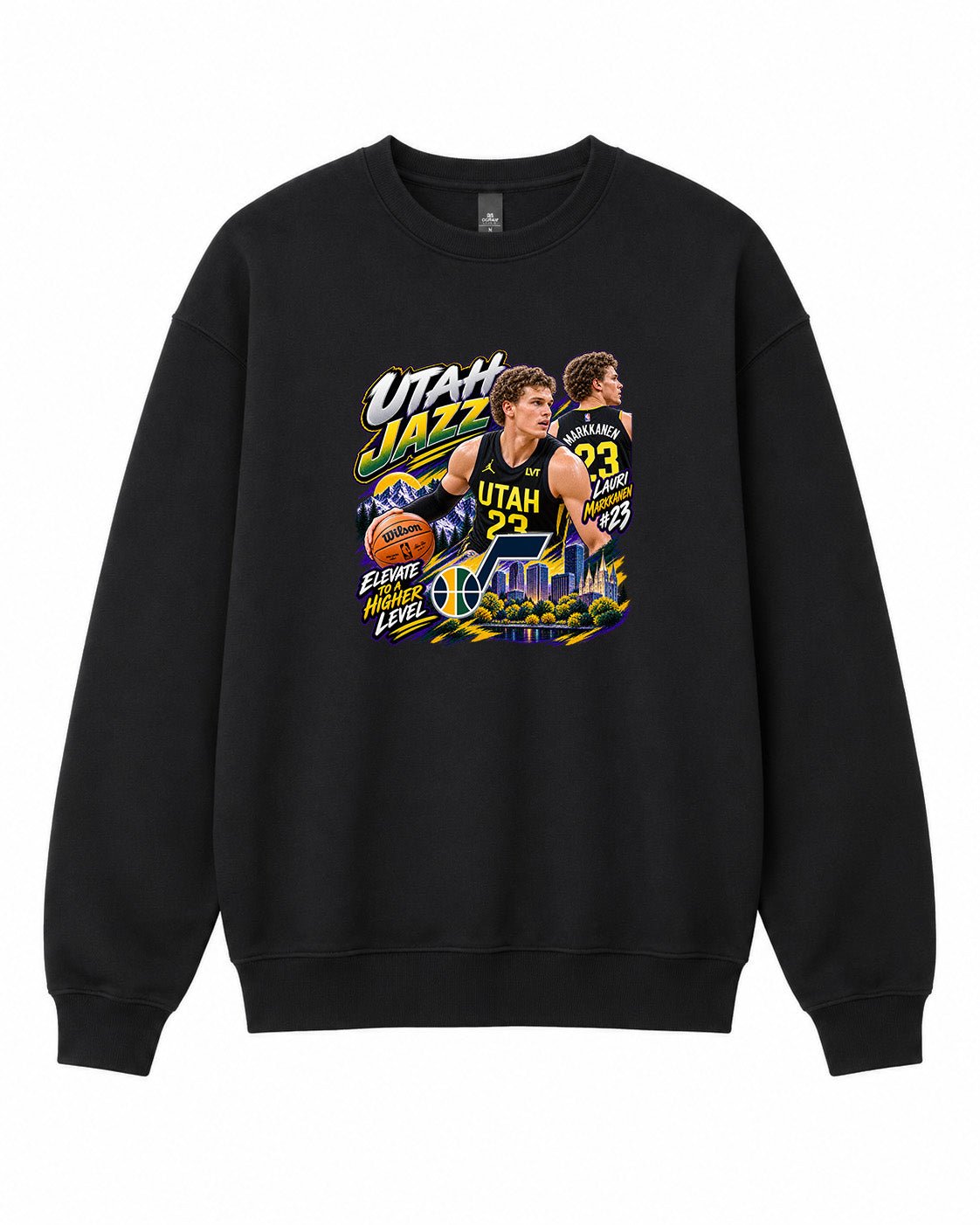 NBA Utah Jazz Graphic Crewneck Sweatshirt - Built Different Goods