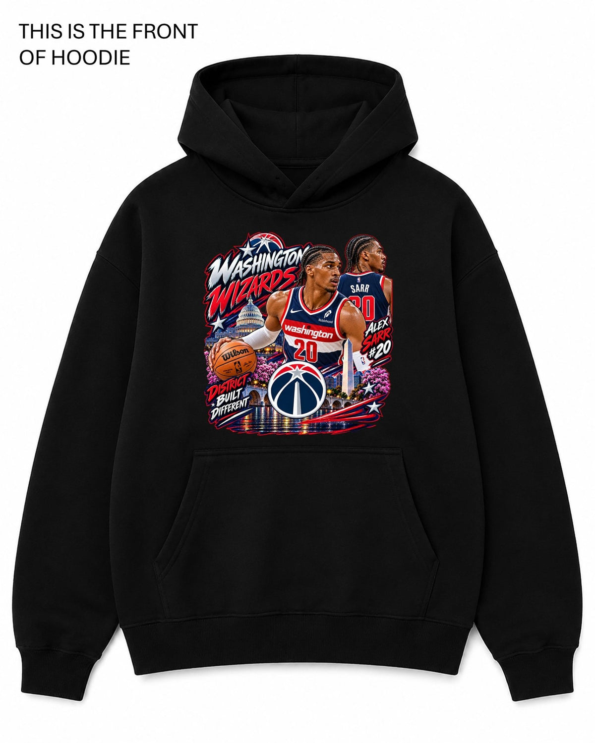 NBA Washington Wizards Graphic Hoodie - Built Different Goods