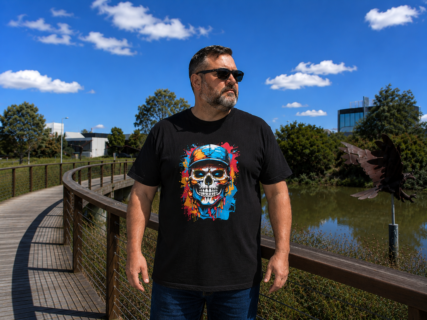 BDG Graphic T-Shirt - Neon Skull Head