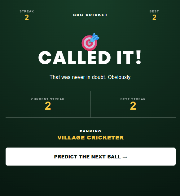 Cricket - Predict the Next Ball Graphic T-Shirt - Built Different Goods