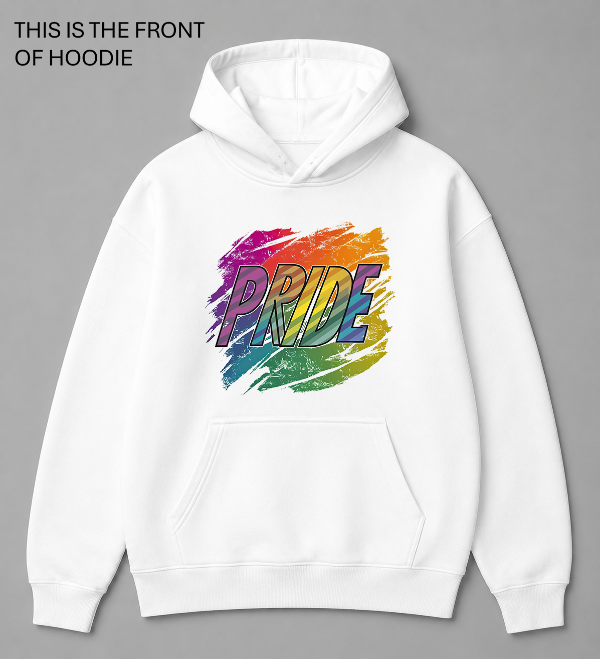 Premium graphic hoodie featuring the Pride design by Built Different Goods. Comfortable everyday hoodie available in sizes S to True 5XL.