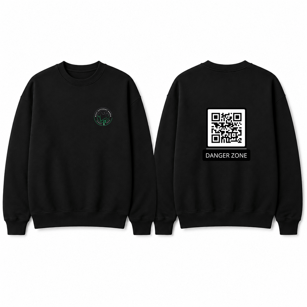 BDG Crew Neck Sweatshirt - QR - Danger Zone - Built Different Goods