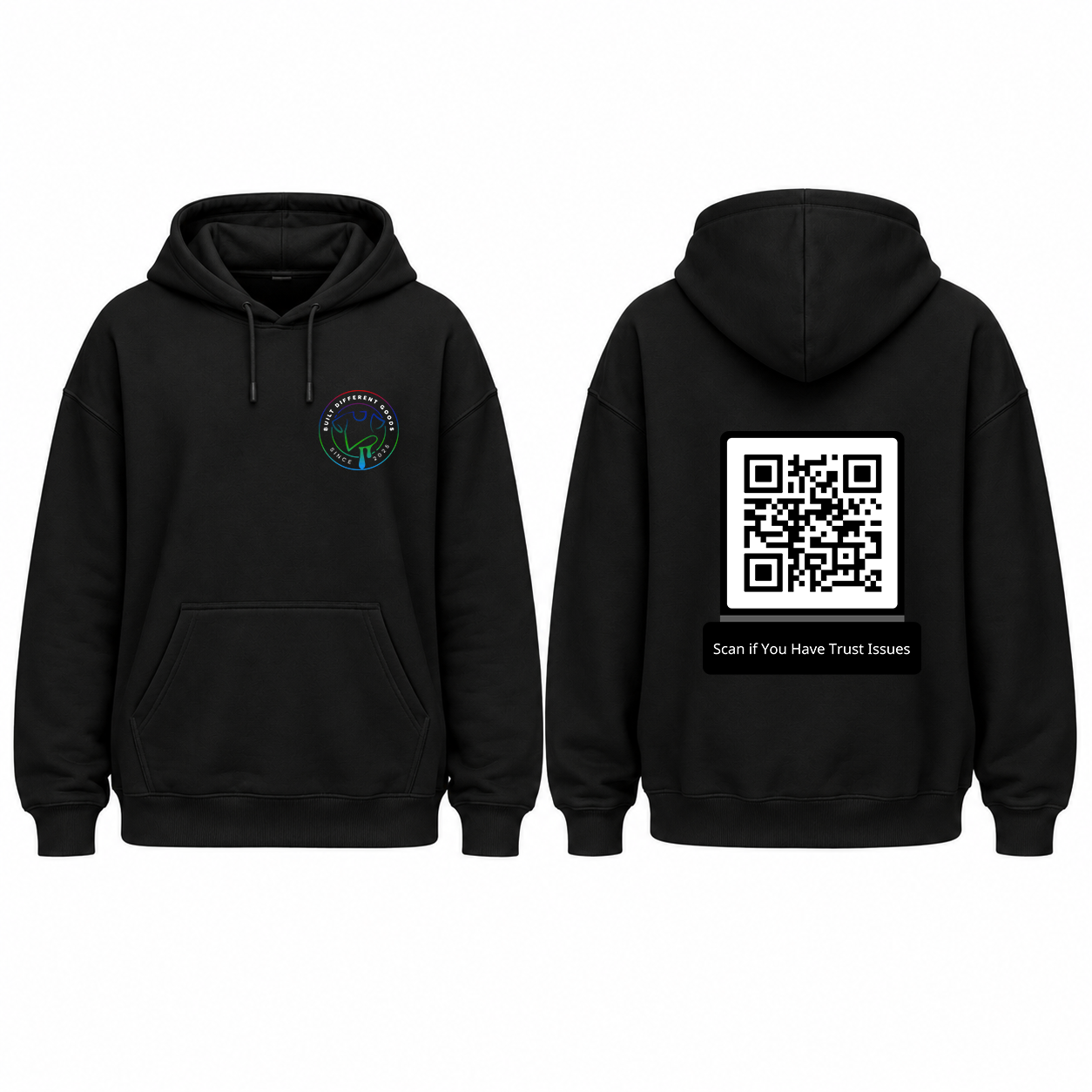 BDG Graphic Hoodie - QR - Scan if You Have Trust Issues