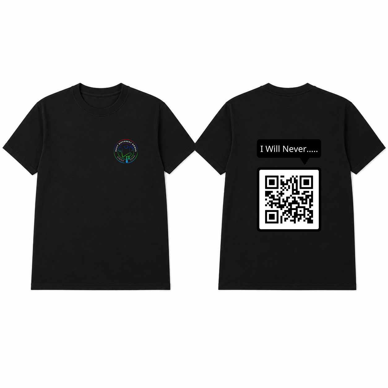 BDG Graphic T-Shirt - QR - I Will Never - Rick Rolled