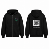 BDG Zip Up Hoodie - QR - Danger Zone