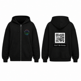BDG Zip Up Hoodie - QR - Don't be Nosey