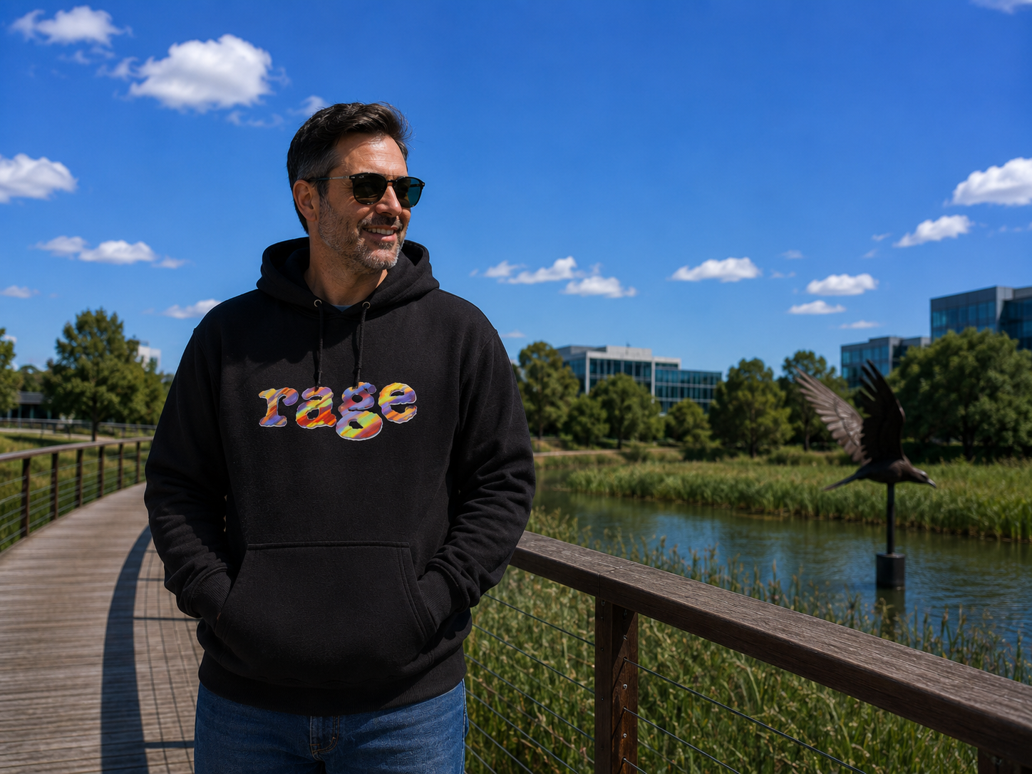 BDG Graphic Hoodie - Rage