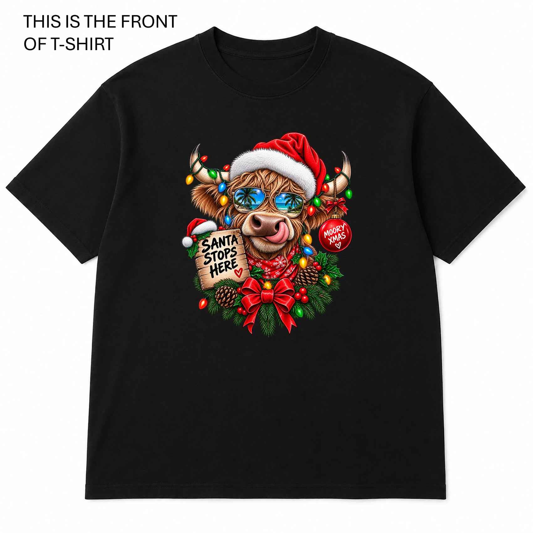 Santa Stops Here Graphic T-Shirt