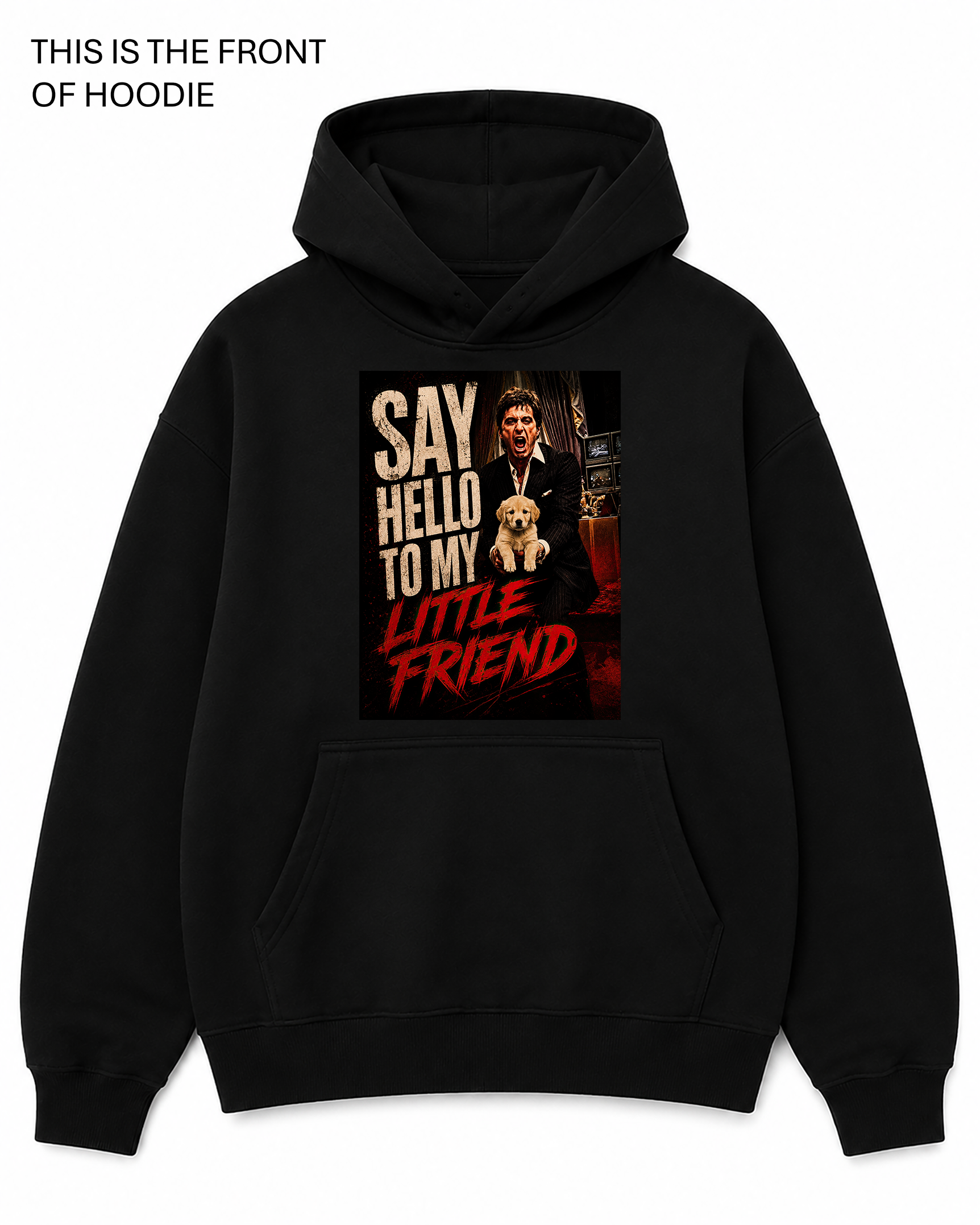 BDG Graphic Hoodie - Say hello to my little friend - Puppy