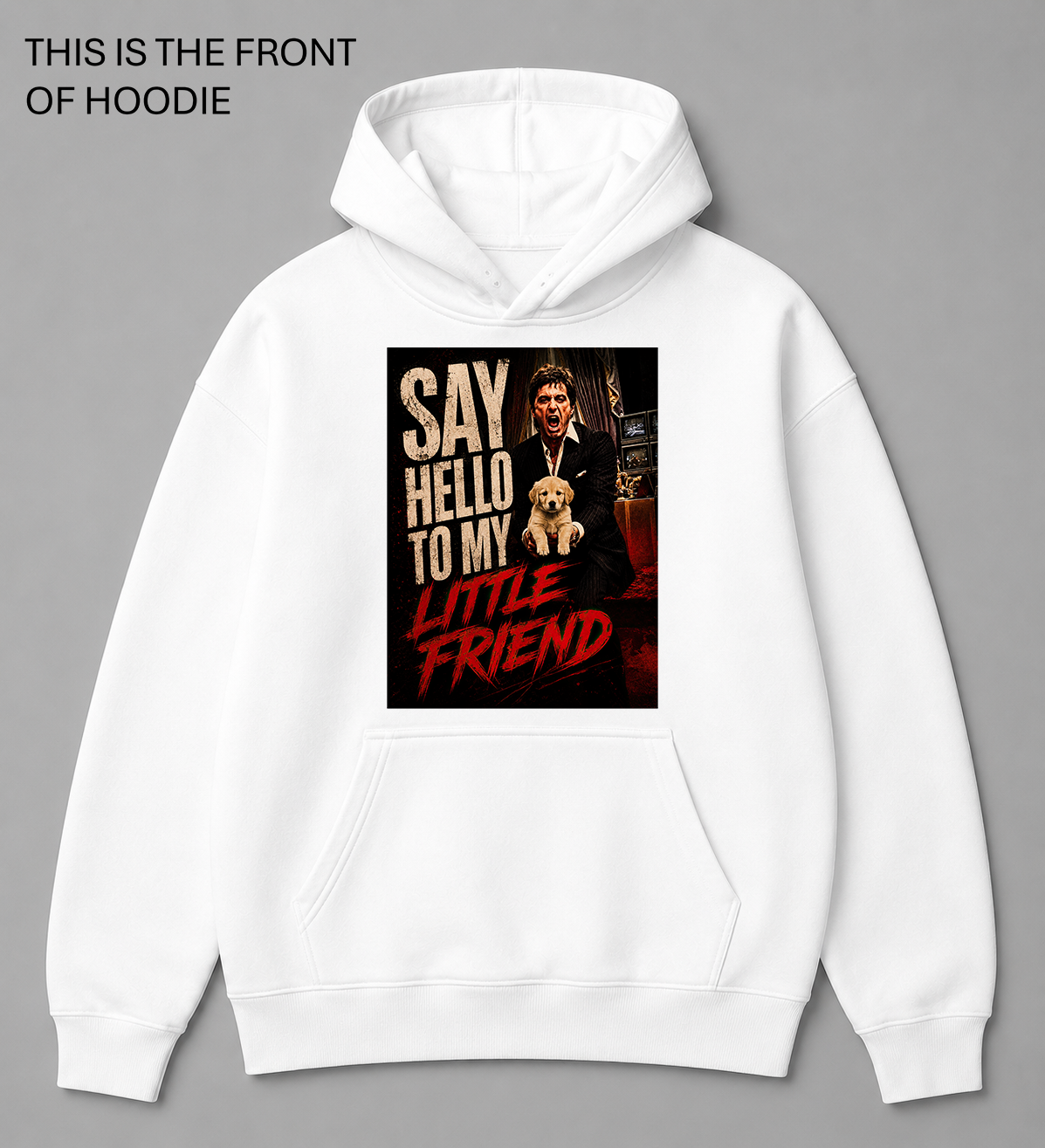 BDG Graphic Hoodie - Say hello to my little friend - Puppy