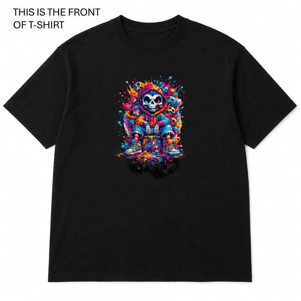 Skull Splatter Graphic T-Shirt - Built Different Goods