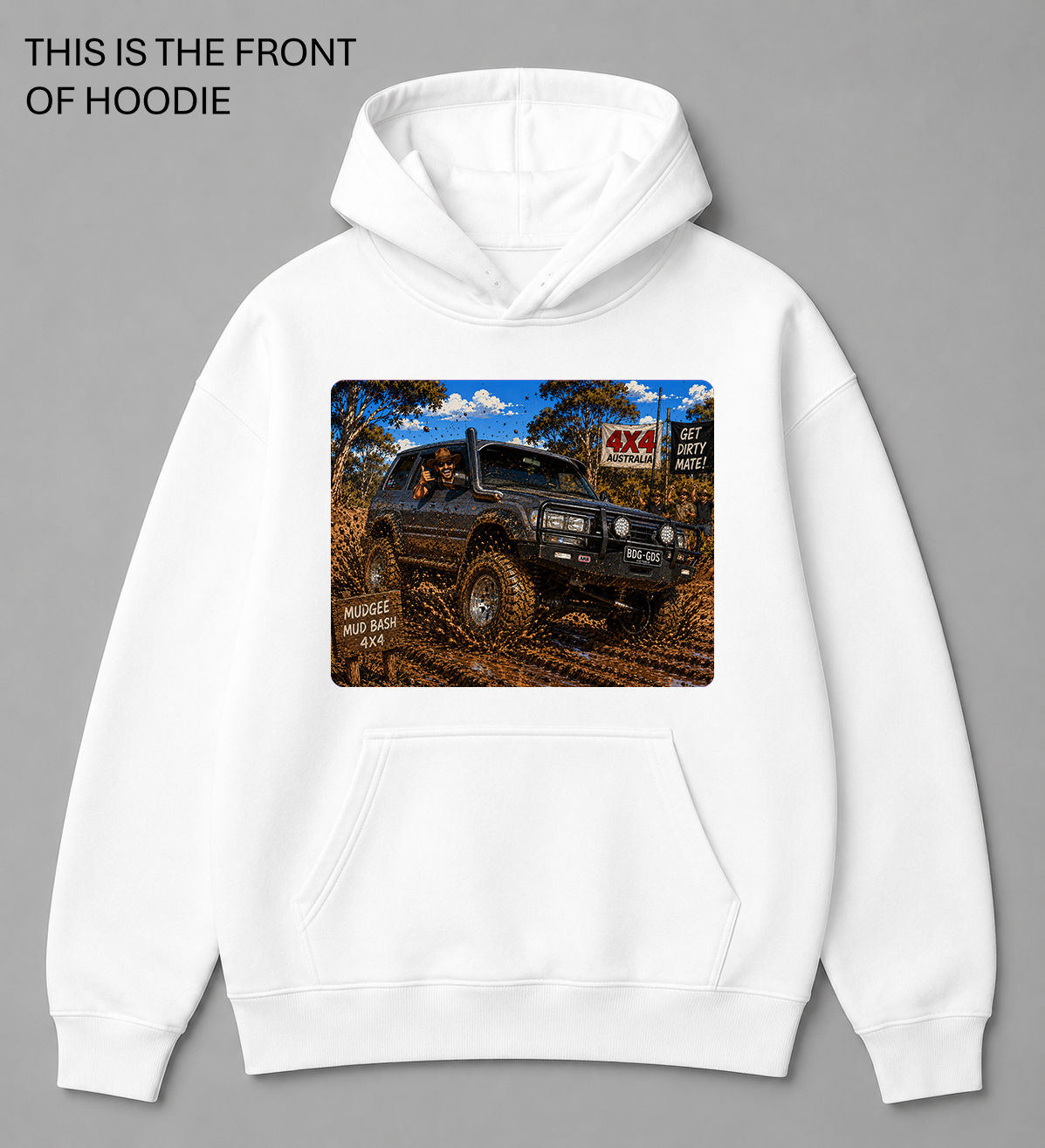 Premium graphic hoodie featuring the Toyota Landcruiser 80 Series design by Built Different Goods. Comfortable everyday hoodie available in sizes S to True 5XL.