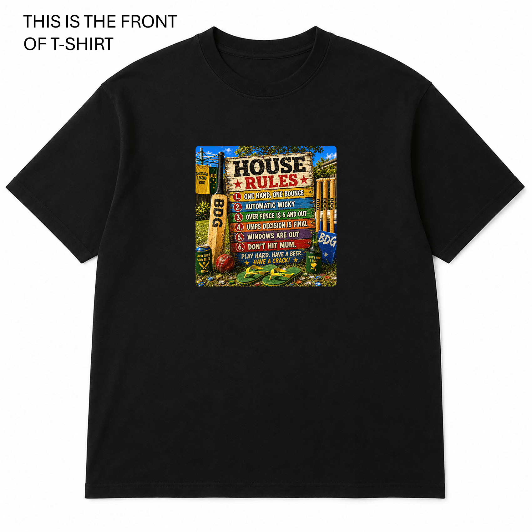 BDG Graphic T-Shirt - House Rules - Built Different Goods