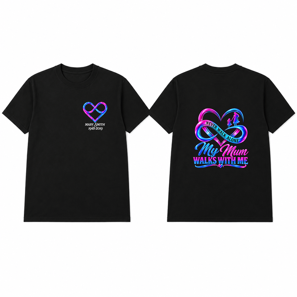 BDG Graphic T-Shirt - My Mum Walks With Me - Built Different Goods
